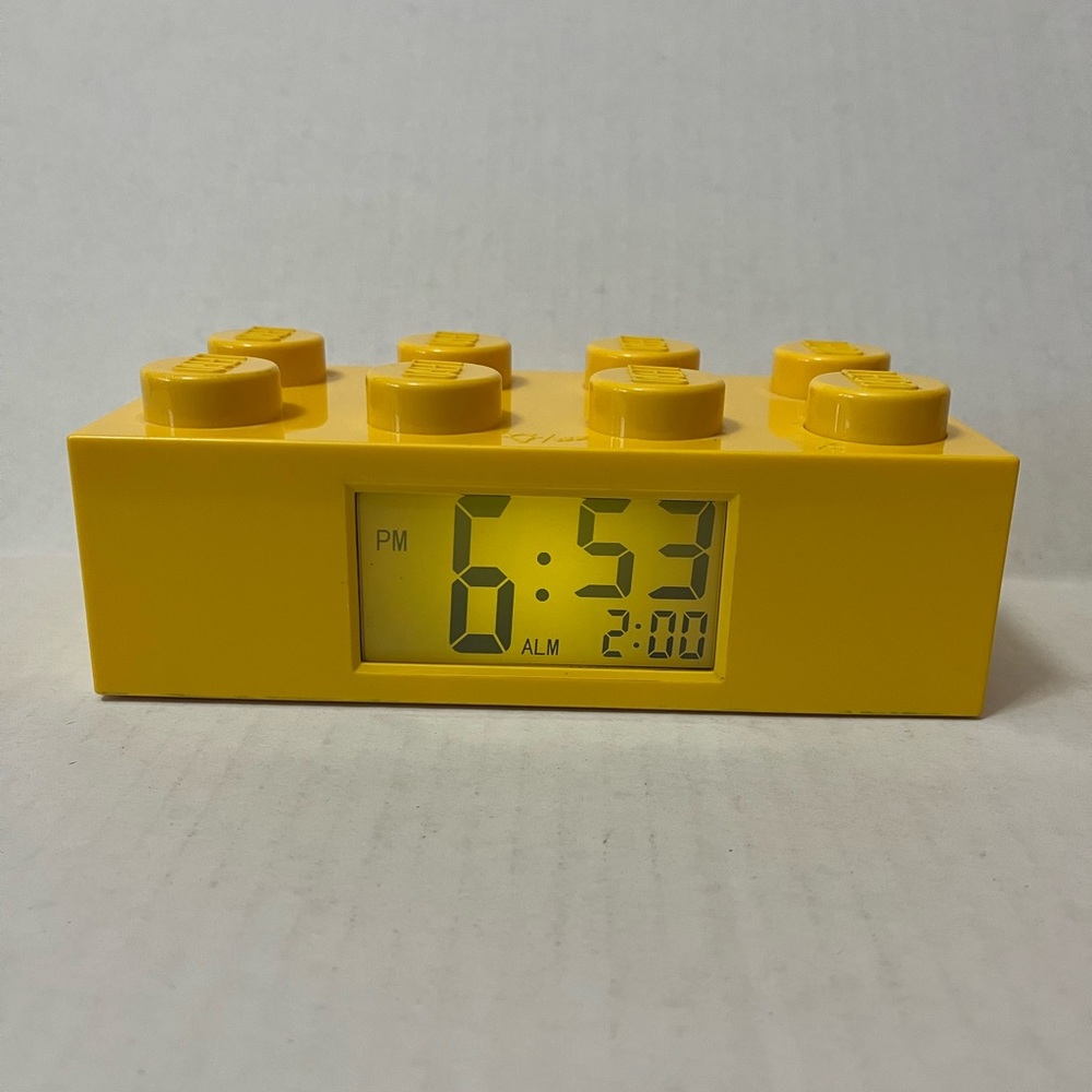 Official LEGO Yellow Brick Lighted Alarm Clock w/ Digital Display